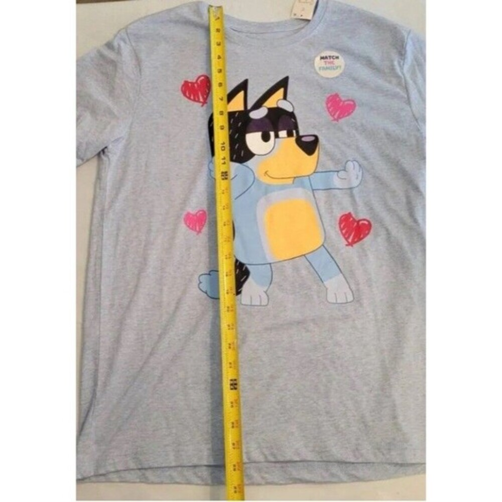 Men's Bluey V-Day T-Shirt -‎ Light Blue (Size XXL) - Picture 4 of 6